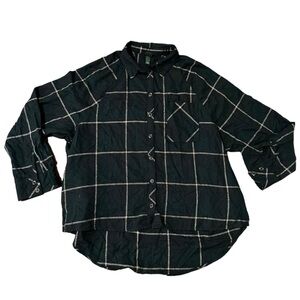 oversized boxy flannel